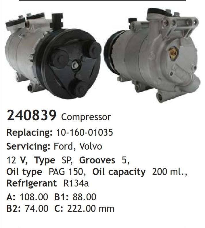 	240839 Compressor  Ford Volvo	